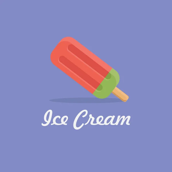 Векторная иллюстрация значок плоского мороженого — стоковый вектор