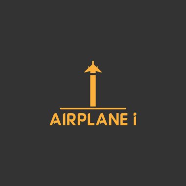 Vektör illüstrasyonu ilk I seyahat logosu turuncu renk tasarımı