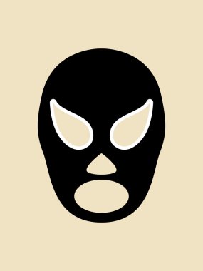 Basit grafik bir güreşçi maskesi