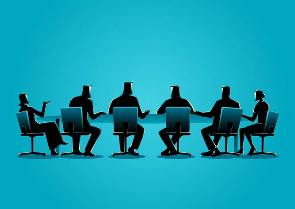 Des hommes d'affaires en réunion — Image vectorielle