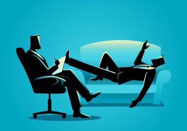 Psikolog bir tedavisi olan işadamı