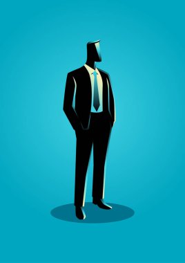 İşadamı resmi takım ayakta