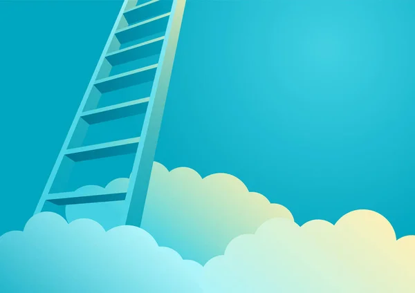 Escalera hacia el éxito — Vector de stock