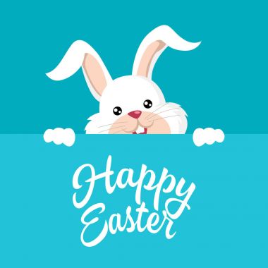 Easter bunny Paskalya metin ile