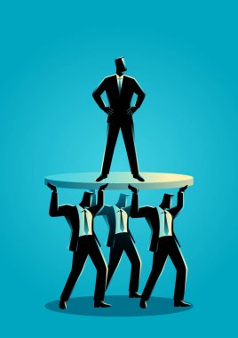 İş arkadaşları tarafından desteklenen işadamı