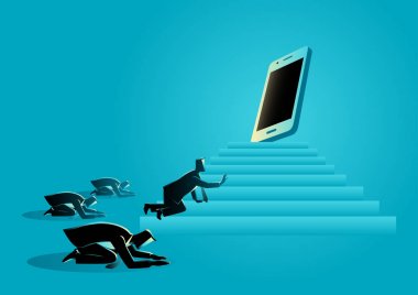 Bir gadget'ı veya akıllı telefon ibadet erkek