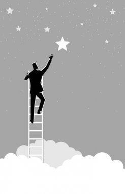 İş adamı yıldız için reach