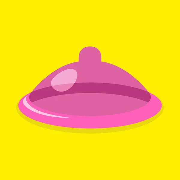 Icon of pink condom — Stock Vector