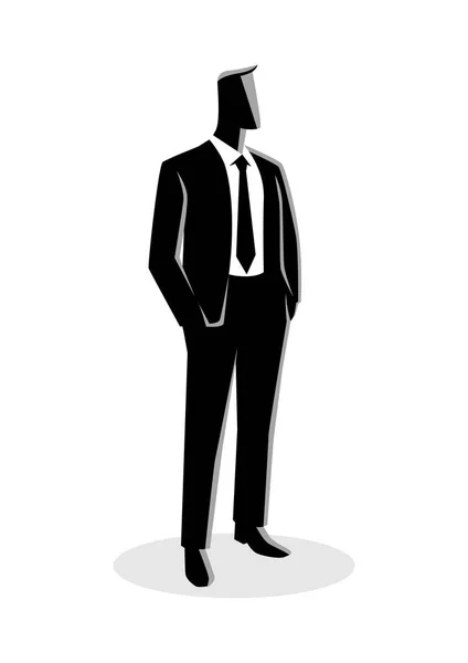 Affärsman i kostym stående — Stock vektor