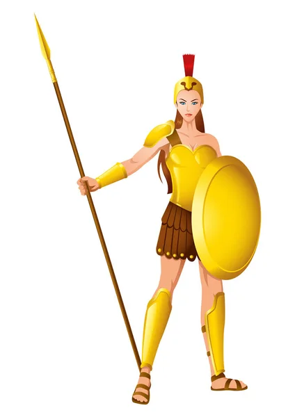 Athena The Goddess of Wisdom — Stock Vector