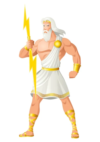 Zeus El Padre de los Dioses y los Hombres — Archivo Imágenes Vectoriales