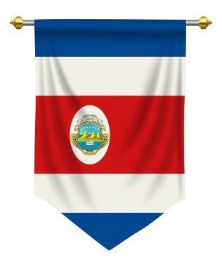 Costa Rica Pennant clipart