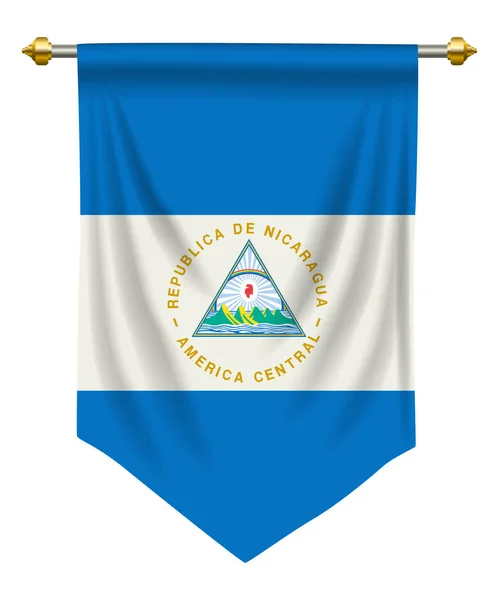 Nicaragua Insegne o Pennant — Vettoriale Stock