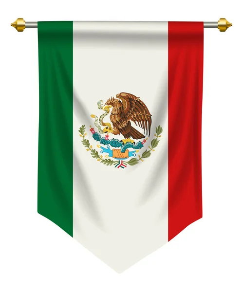 Mexico Insignia of wimpel — Stockvector