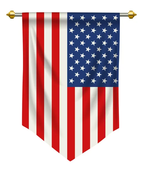 United States Of America Pennant — Stock Vector