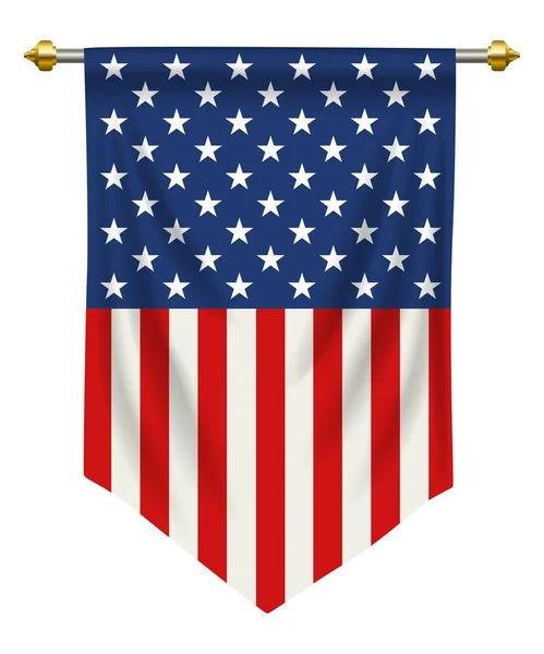 United States Of America Pennant — Stock Vector