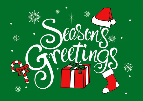 Seasons Greetings Text — Stock vektor