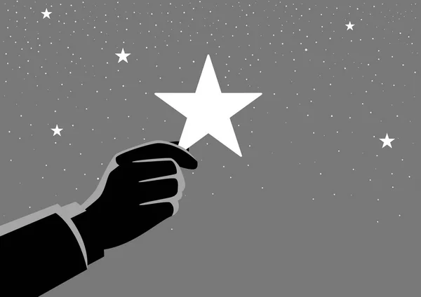 Businessman main ramasser une étoile — Image vectorielle