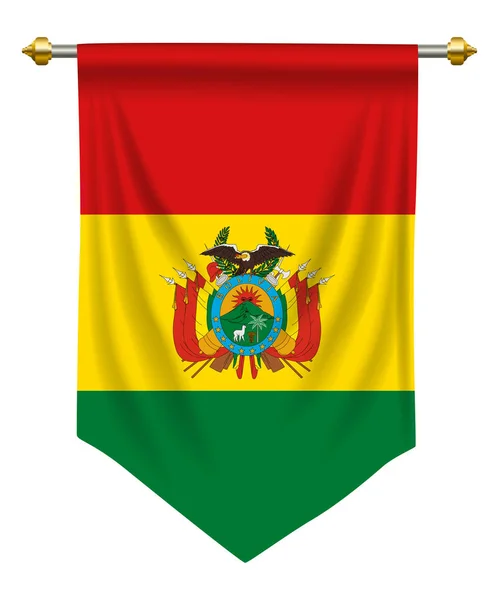Bolivia Pennant - Stok Vektor
