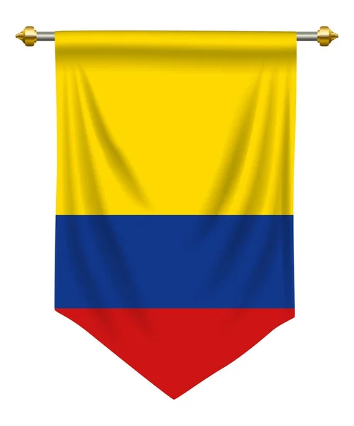 Colombia Pennant — Vettoriale Stock