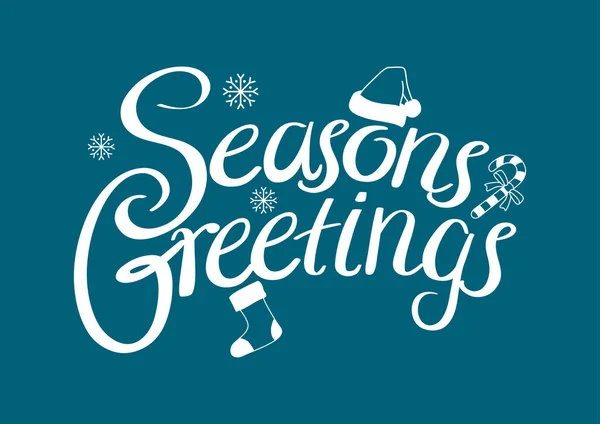 Seasons Greetings Text — Stock vektor