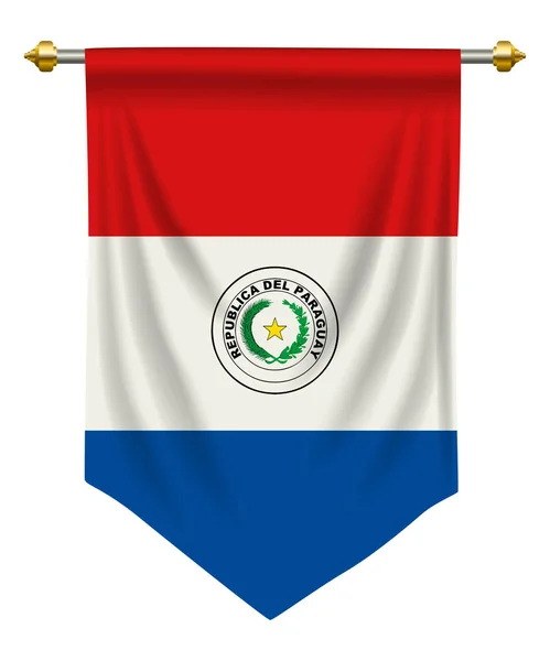 Paraguay Pennant — Stock Vector