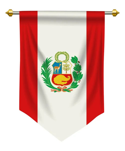 Bandeira do Peru — Vetor de Stock
