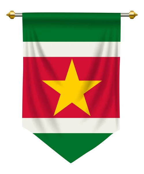 Bandeira do Suriname — Vetor de Stock