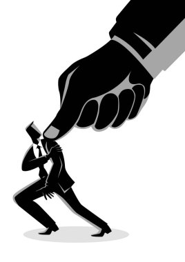 Basınç işadamı altında