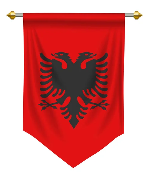 Banderín de Albania — Archivo Imágenes Vectoriales
