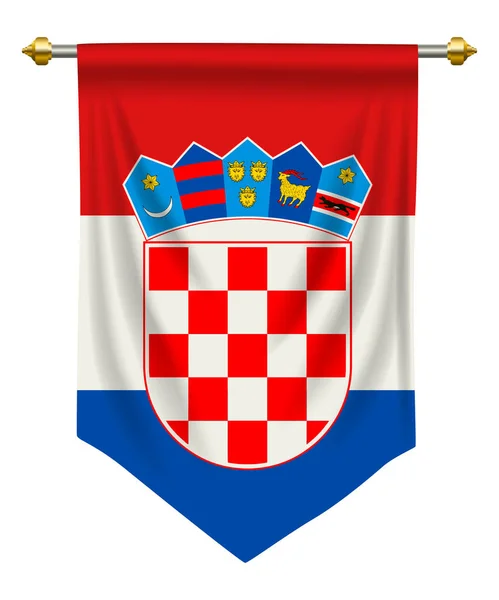 クロアチアのペナント — ストックベクタ