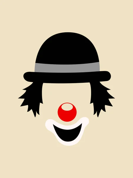 Clown gezicht symbool — Stockvector