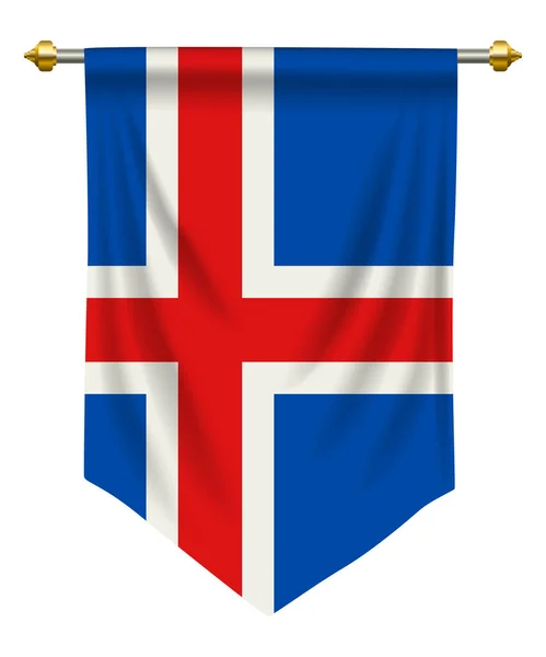 IJsland Pennant — Stockvector