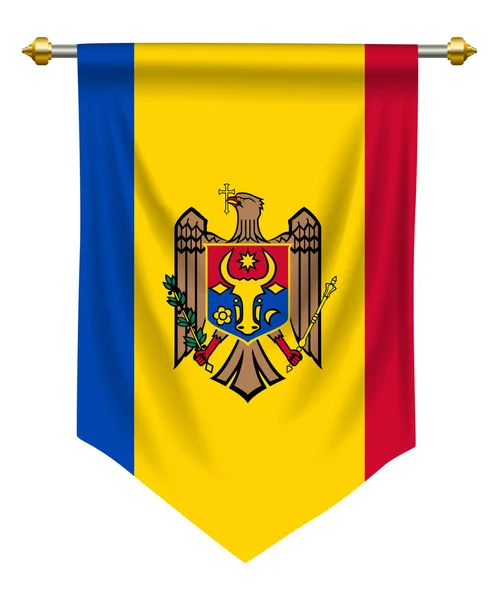 Moldávia Pennant — Vetor de Stock