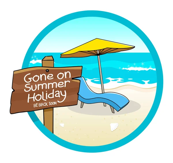 Summer holiday sign — Stock Vector