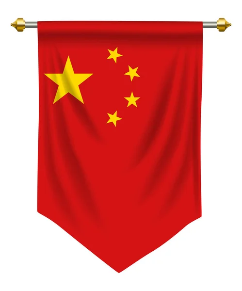 República Popular da China Pennant — Vetor de Stock