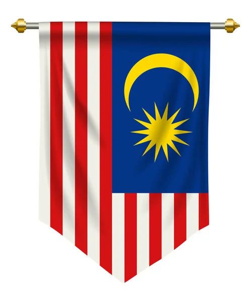 Maleisië Pennant — Stockvector