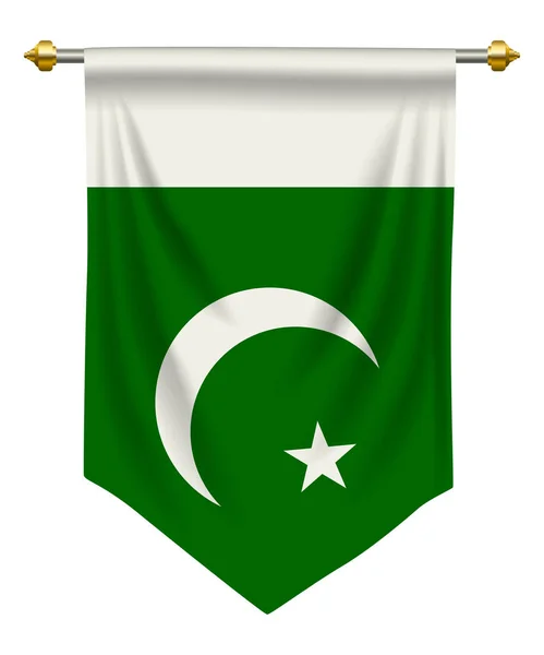 Bandera de Pakistán — Vector de stock