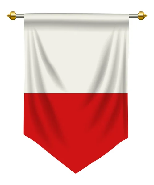 Polónia Pennant —  Vetores de Stock