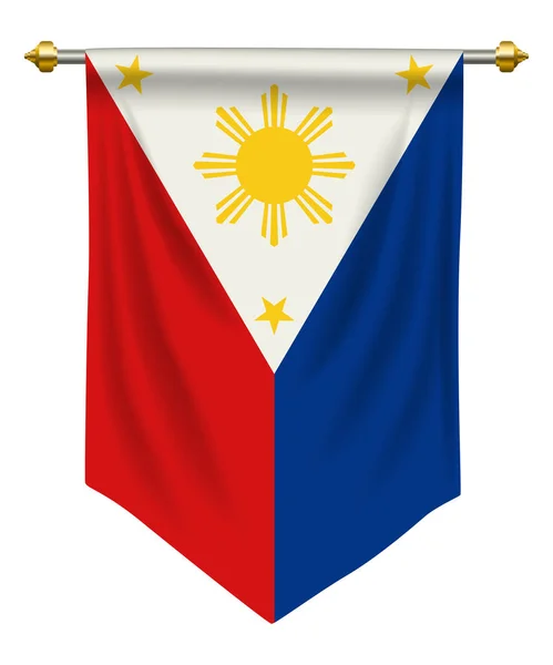 Philippines Pennant — Stock Vector