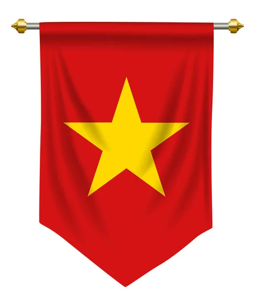 Vietname Pennant — Vetor de Stock