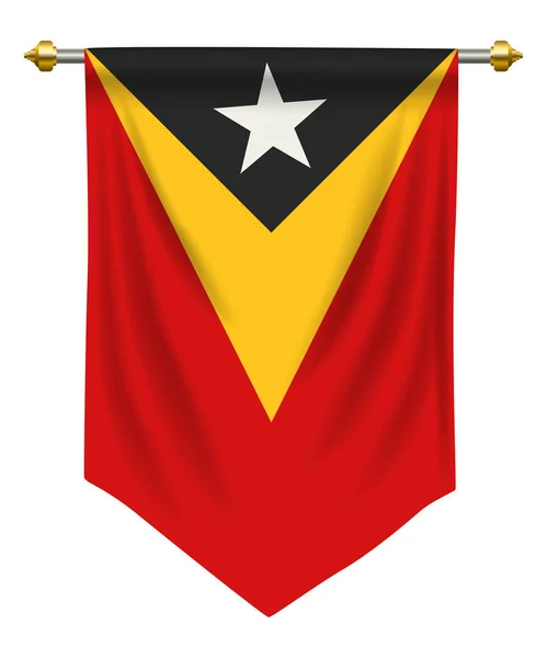 Timor Est Pennant — Vettoriale Stock