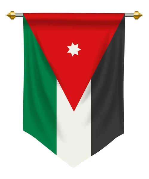 Pennant de Jordania — Archivo Imágenes Vectoriales