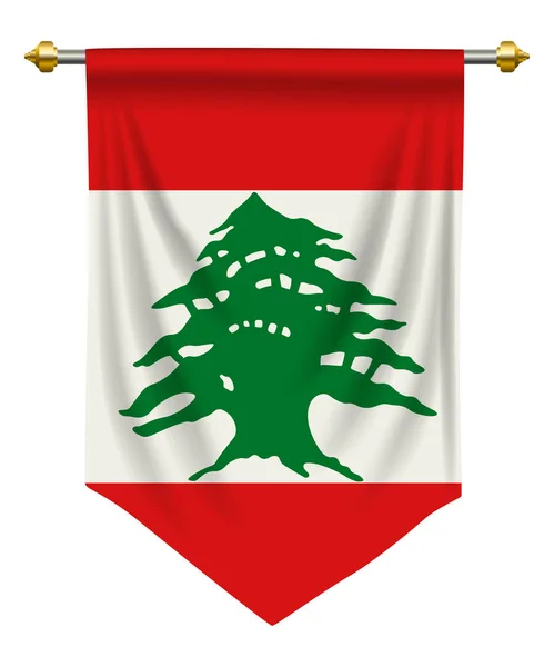 Lebanon Pennant — Stock Vector