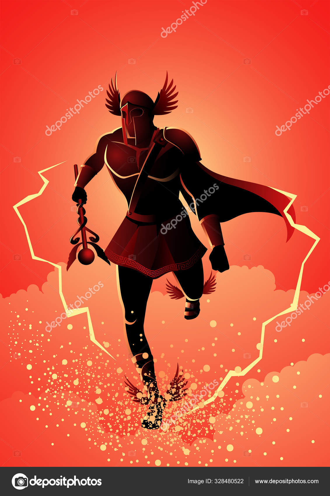 Greek Gods And Goddess Hermes Stock Vector C Rudall30 Greek Gods And Goddess Hermes Stock Vector C Rudall30