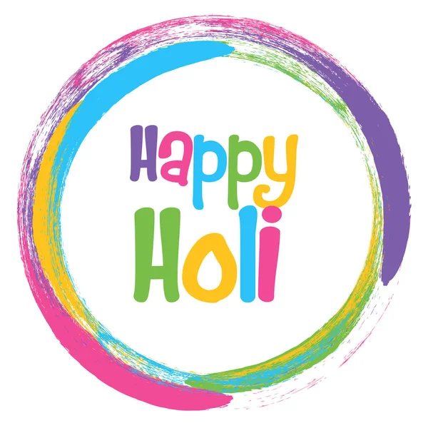 Holi Festival een lente festival van kleuren — Stockvector