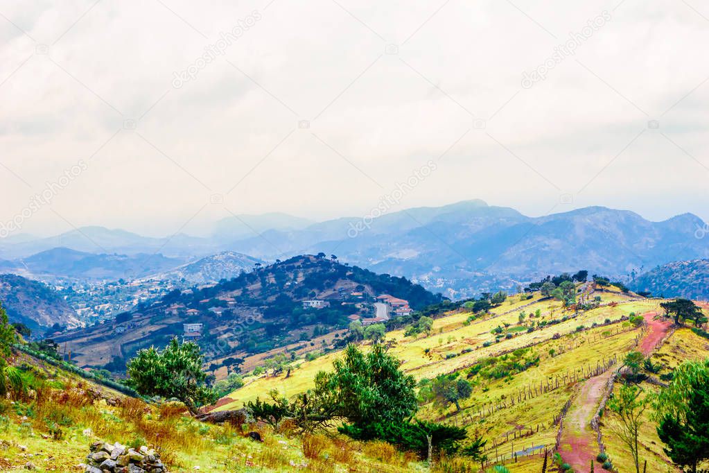 Mountain landscape of mountains by Todos Santos Cuchumatan