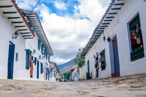 Edificios coloniales en Villa de Leyva en Colombia — Foto de Stock