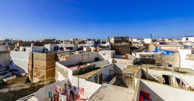 Essaouira Fas'ta çatılar üzerinden görüntülemek