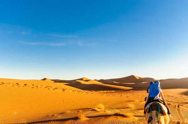 Dune nel dessert del Marocco di Mhamid — Foto Stock